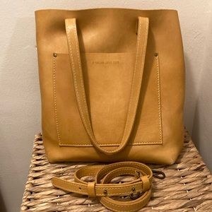 Beautiful Sunflower 🌻 Portland Leather Crossbody Tote Good Used Condition